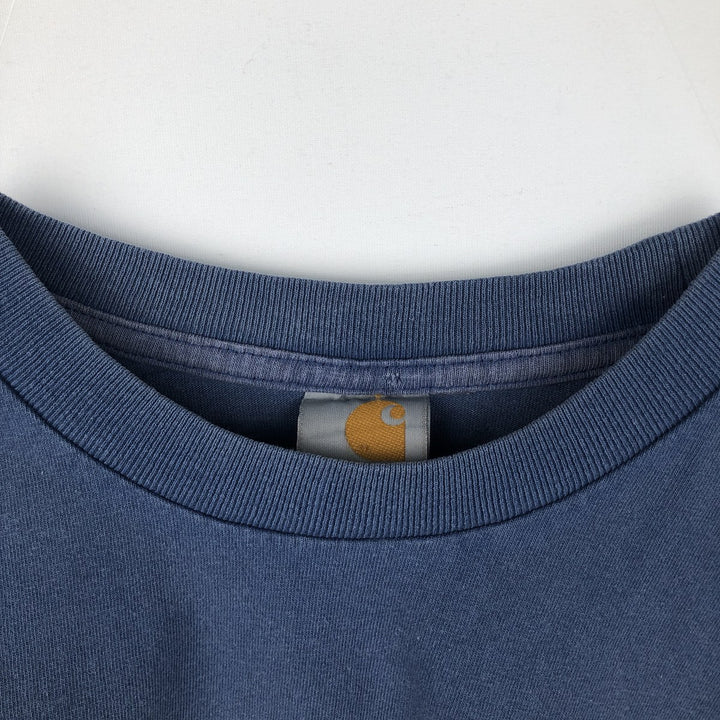 Carhartt Short-Sleeve Logo T-Shirt, Men's Size S (approx.) cotton blue type Vintage Second Hand
