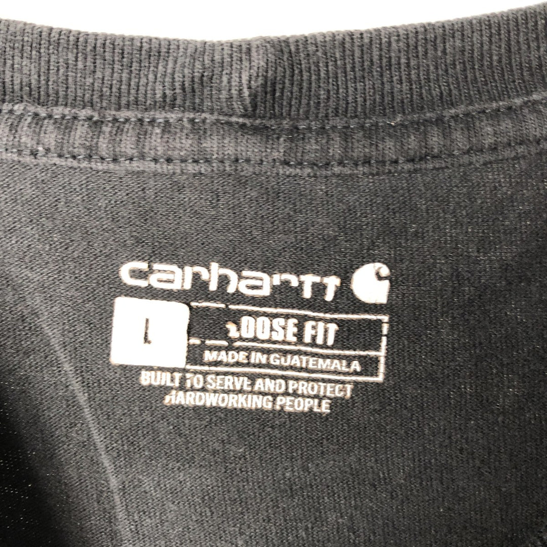 Carhartt Loose Fit Short Sleeve Logo T-Shirt, Men's Size L (approx.) cotton black type Vintage Second Hand