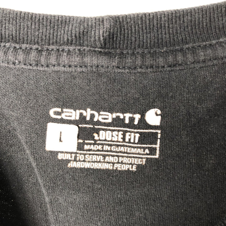 Carhartt Loose Fit Short Sleeve Logo T-Shirt, Men's Size L (approx.) cotton black type Vintage Second Hand