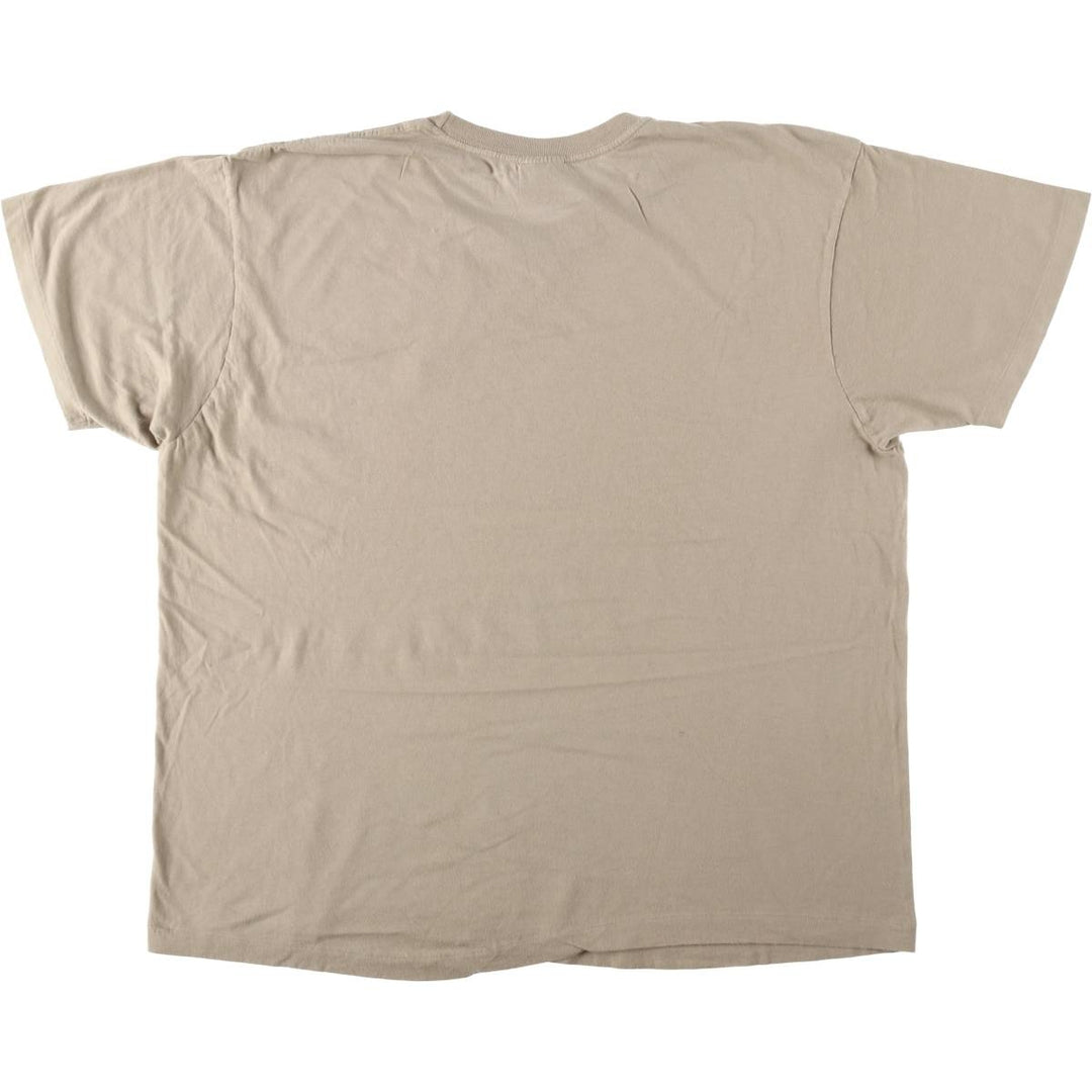 Ralph Lauren POLO by Ralph Lauren Short-Sleeve T-Shirt with One-Point Logo, Men's Size XL (approx.) cotton beige type brown Vintage Second Hand