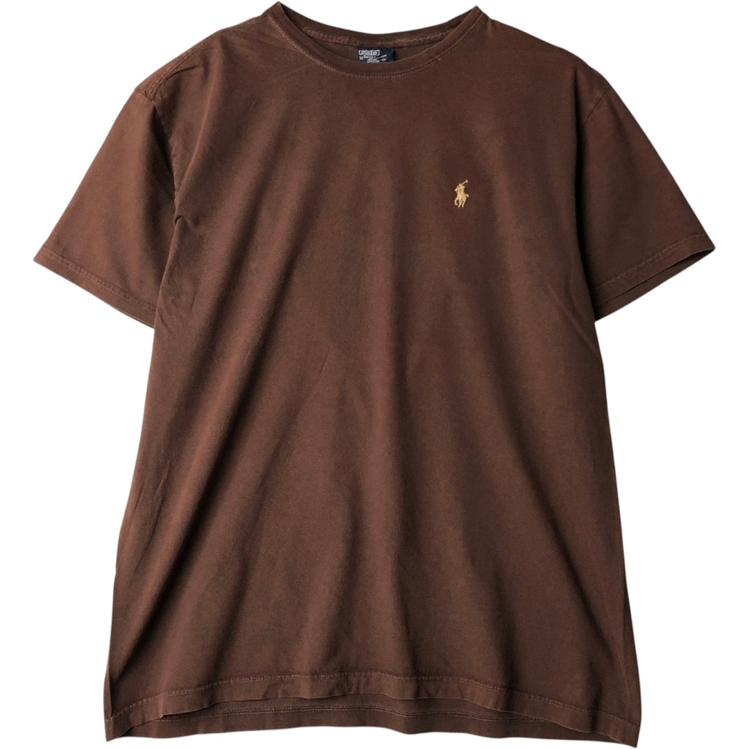 Ralph Lauren POLO by Ralph Lauren short sleeve one point logo T-shirt men's M size cotton brown type Vintage Second Hand