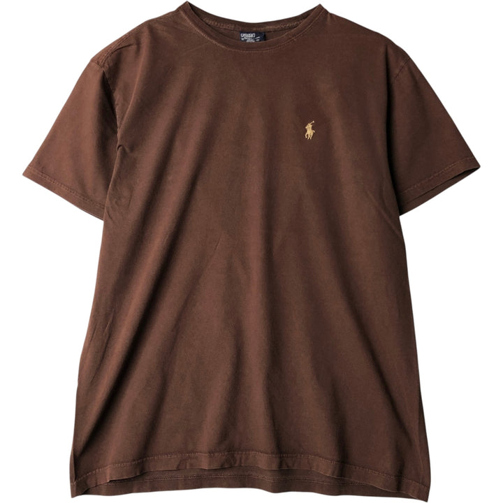 Ralph Lauren POLO by Ralph Lauren short sleeve one point logo T-shirt men's M size cotton brown type Vintage Second Hand