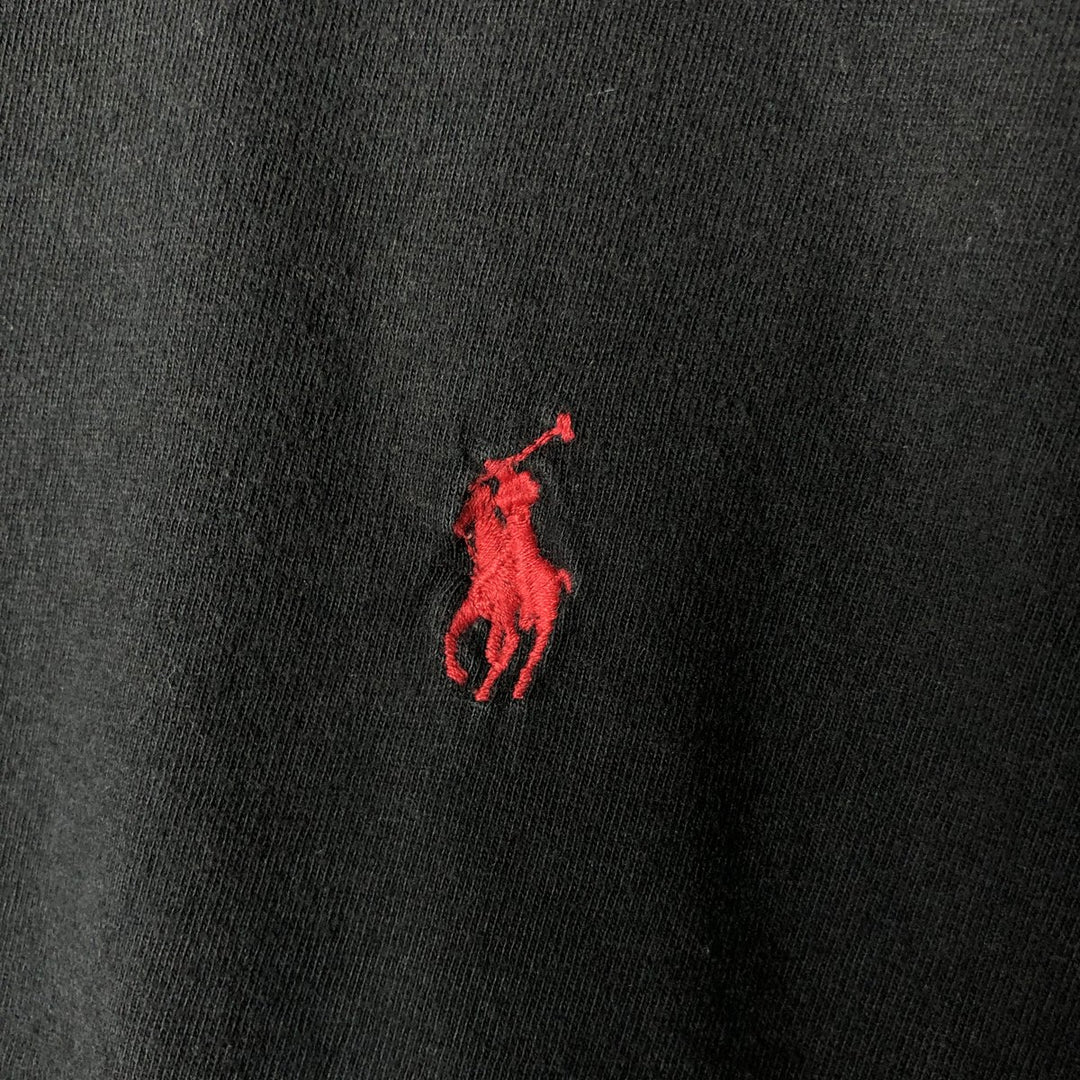 Ralph Lauren POLO by Ralph Lauren short sleeve one point logo T-shirt men's M size cotton black type Vintage Second Hand