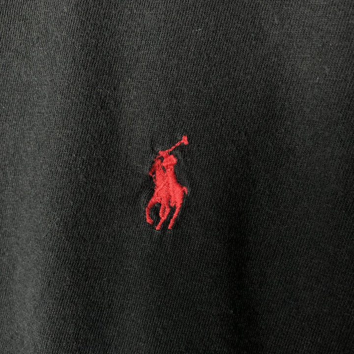 Ralph Lauren POLO by Ralph Lauren short sleeve one point logo T-shirt men's M size cotton black type Vintage Second Hand