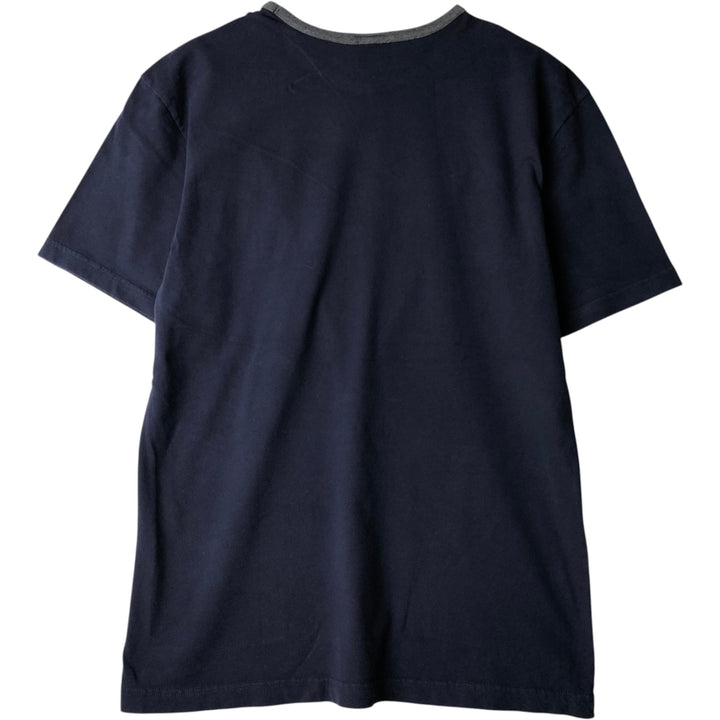 Ralph Lauren POLO by Ralph Lauren SLEEPWEAR Short-Sleeve T-Shirt with One-Point Logo, Men's Size XL (approx.) cotton navy blue type Vintage Second Hand