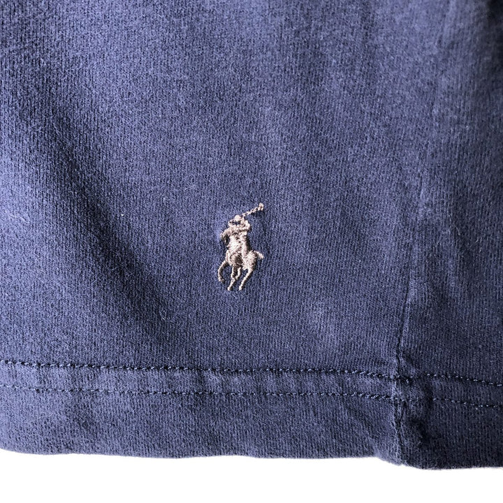 Ralph Lauren POLO by Ralph Lauren SLEEPWEAR Short-Sleeve T-Shirt with One-Point Logo, Men's Size XL (approx.) cotton navy blue type Vintage Second Hand