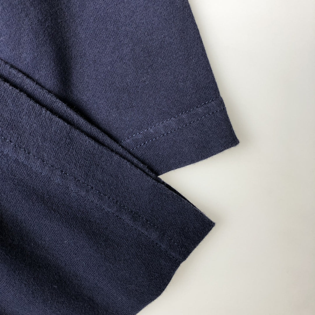 Ralph Lauren POLO by Ralph Lauren SLEEPWEAR Short-Sleeve T-Shirt with One-Point Logo, Men's Size XL (approx.) cotton navy blue type Vintage Second Hand