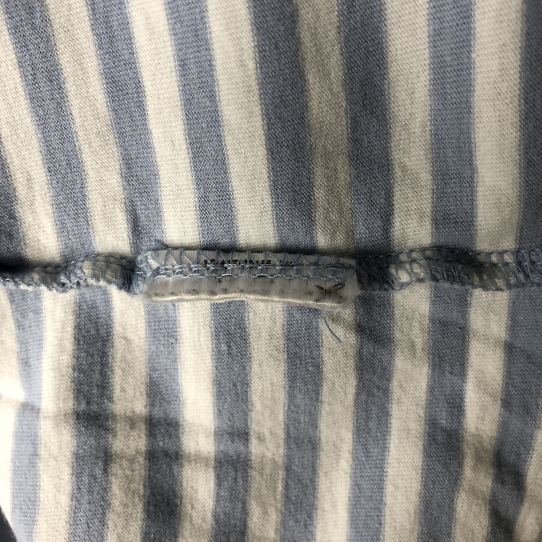 Ralph Lauren POLO RALPH LAUREN CLASSIC FIT short sleeve striped T-shirt, men's size M unclear Blue type light blue Vintage Second Hand