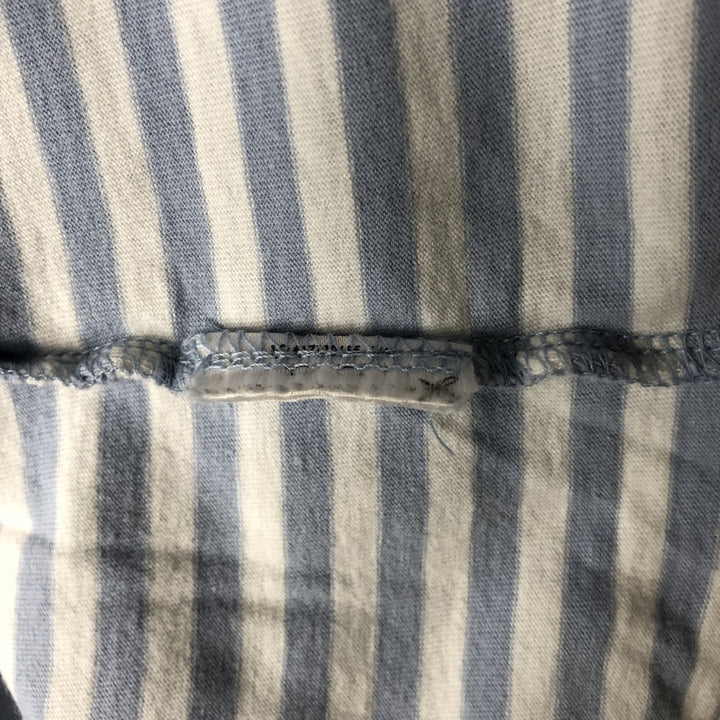 Ralph Lauren POLO RALPH LAUREN CLASSIC FIT short sleeve striped T-shirt, men's size M unclear Blue type light blue Vintage Second Hand