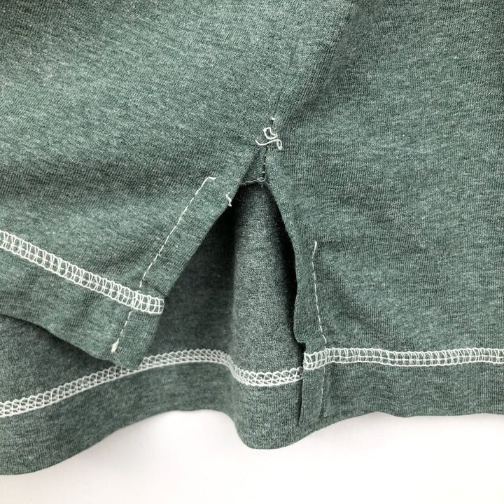 Levi's Henley neck short-sleeved T-shirt, men's size L (approx.) cotton green type Vintage Second Hand