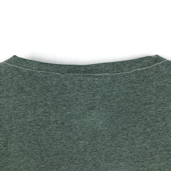 Levi's Henley neck short-sleeved T-shirt, men's size L (approx.) cotton green type Vintage Second Hand