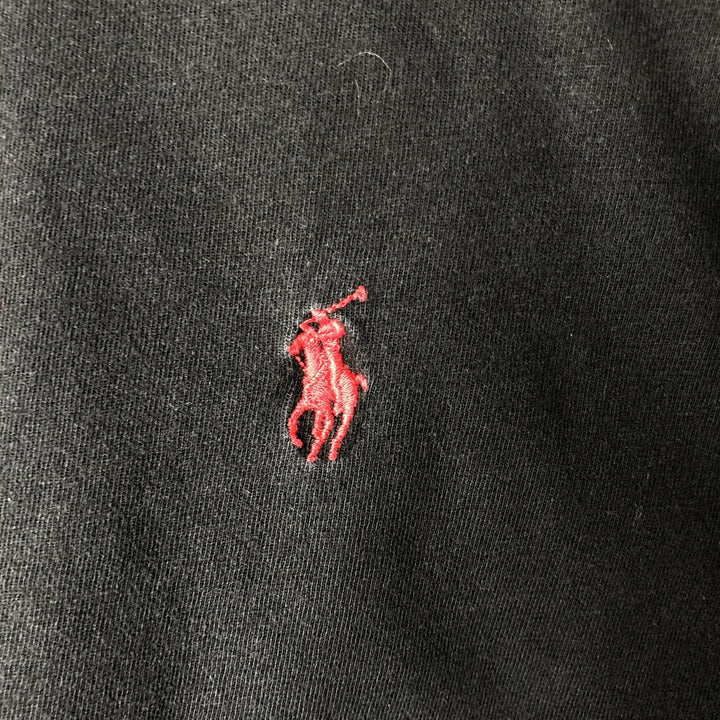 Ralph Lauren POLO by Ralph Lauren short sleeve one point logo T-shirt men's L size cotton black type Vintage Second Hand