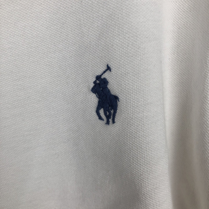 Ralph Lauren POLO RALPH LAUREN Henley neck short-sleeved T-shirt with a single logo, men's size S (approx.) cotton white type Vintage Second Hand