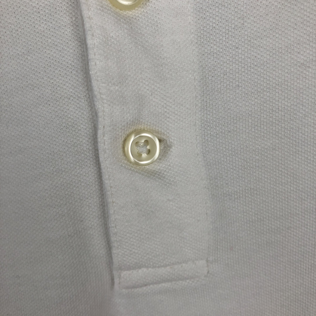 Ralph Lauren POLO RALPH LAUREN Henley neck short-sleeved T-shirt with a single logo, men's size S (approx.) cotton white type Vintage Second Hand