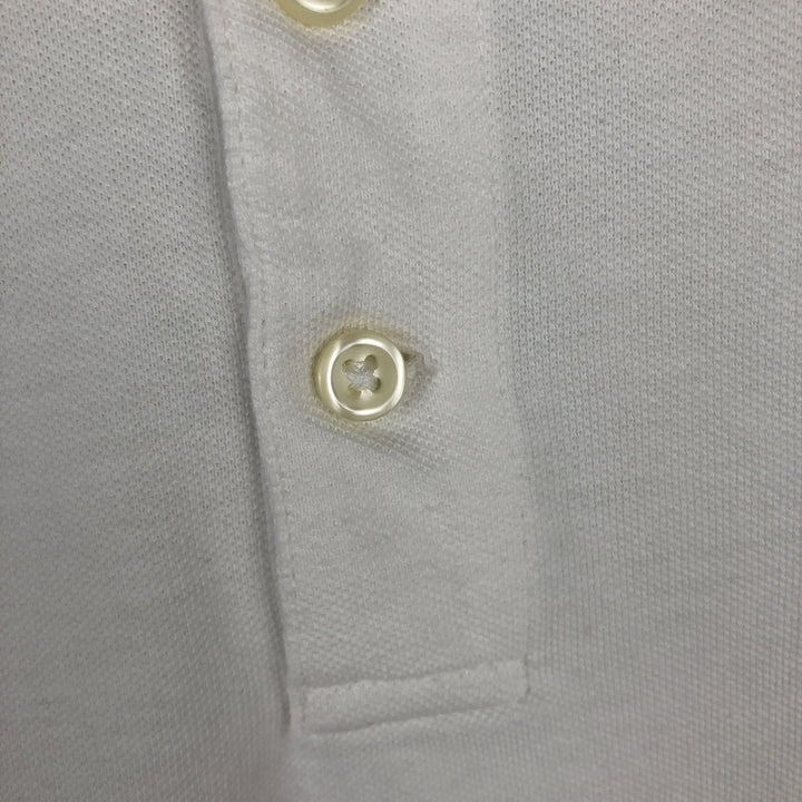 Ralph Lauren POLO RALPH LAUREN Henley neck short-sleeved T-shirt with a single logo, men's size S (approx.) cotton white type Vintage Second Hand