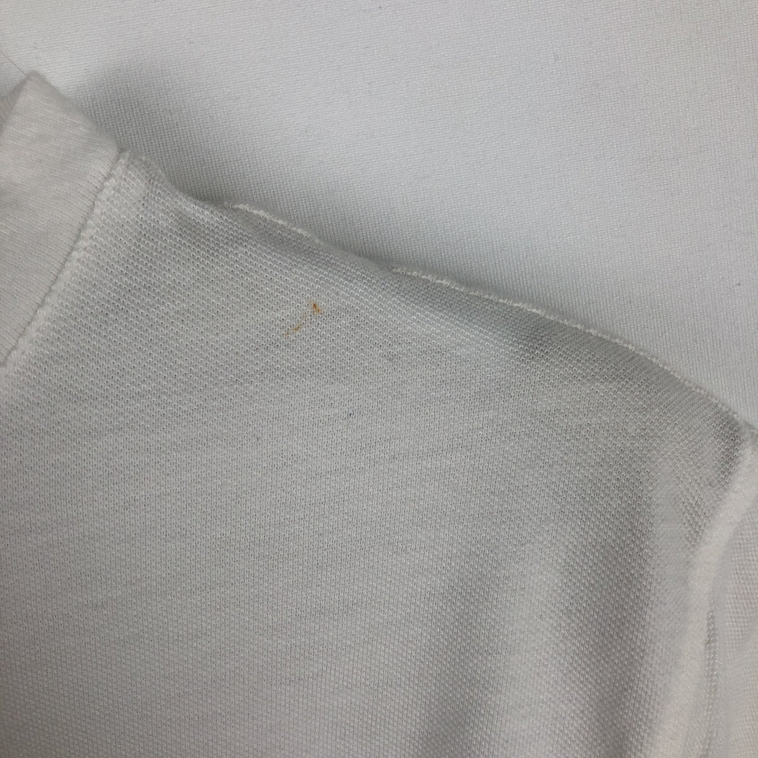 Ralph Lauren POLO RALPH LAUREN Henley neck short-sleeved T-shirt with a single logo, men's size S (approx.) cotton white type Vintage Second Hand