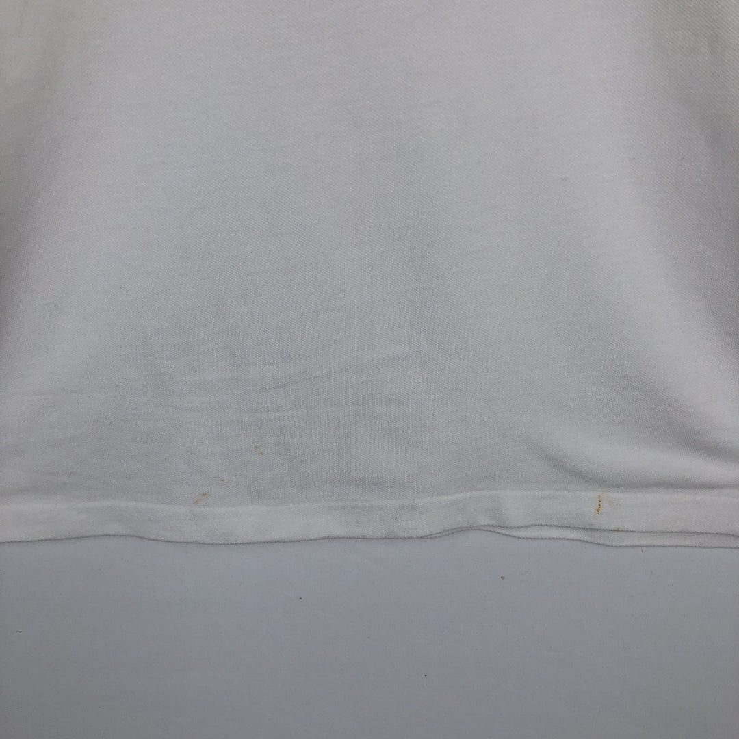 Ralph Lauren POLO RALPH LAUREN Henley neck short-sleeved T-shirt with a single logo, men's size S (approx.) cotton white type Vintage Second Hand