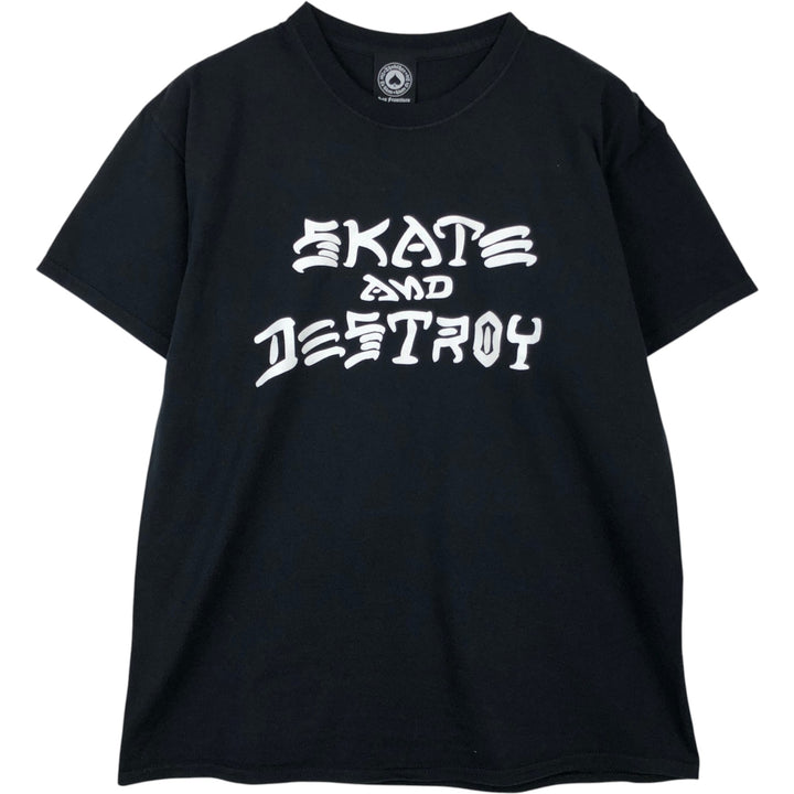 Thrasher THRASHER Short-Sleeve Printed T-Shirt, Men's Size M (approx.) unclear black type Vintage Second Hand