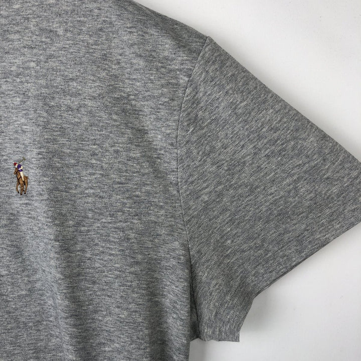 Ralph Lauren POLO RALPH LAUREN CLASSIC FIT Short-Sleeve T-Shirt with One-Point Logo, Men's Size L (approx.) cotton gray type Vintage Second Hand