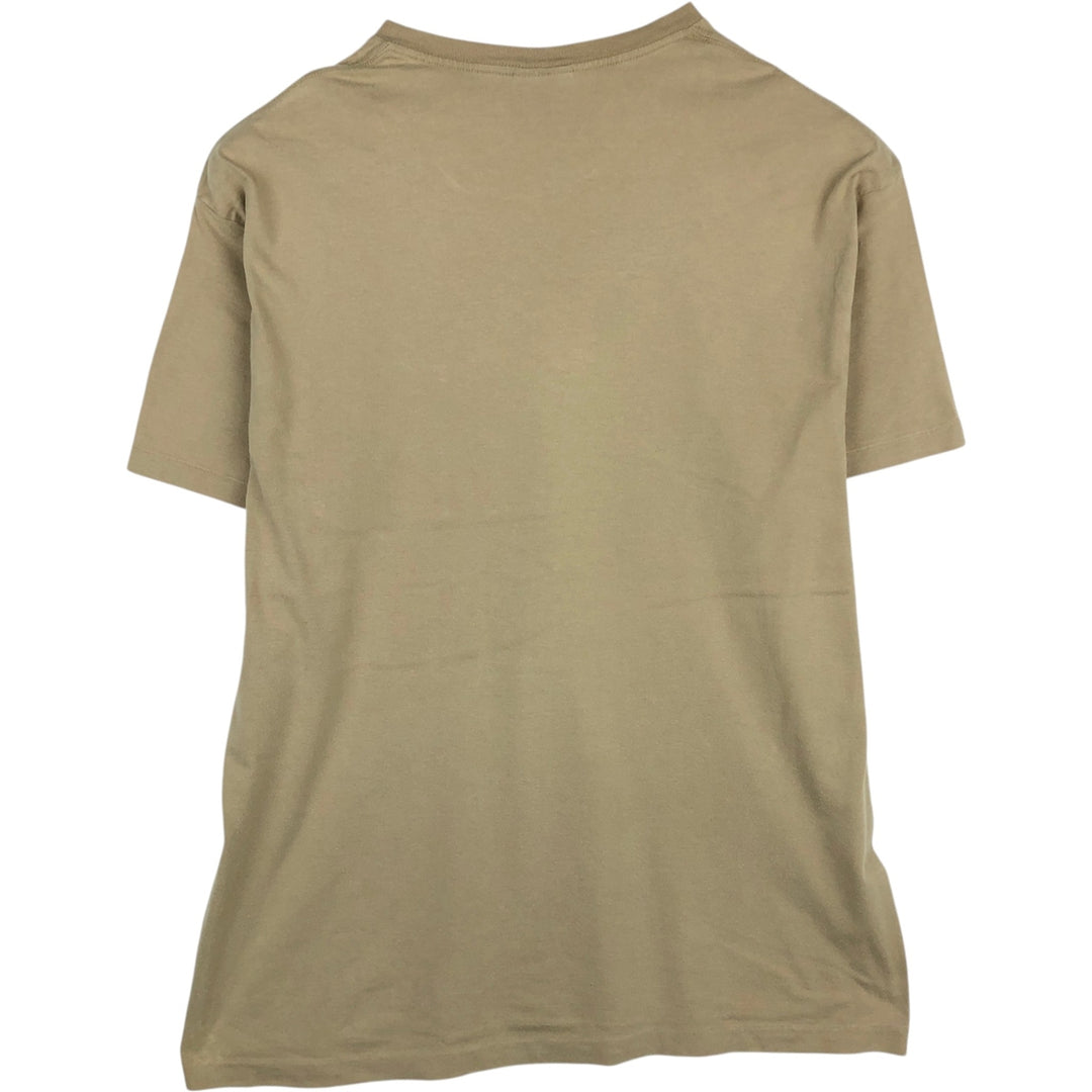 Ralph Lauren POLO by Ralph Lauren Short Sleeve One Point Logo Pocket T-Shirt Men's M cotton Khaki type beige Vintage Second Hand