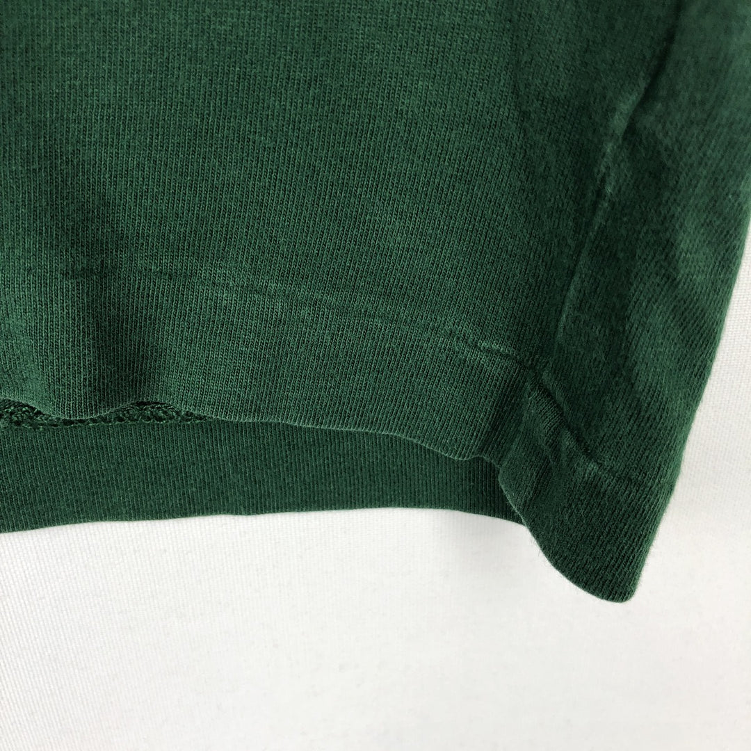Ralph Lauren POLO by Ralph Lauren V-neck short-sleeved T-shirt with a single logo, men's size M (approx.) cotton Green type dark green Vintage Second Hand
