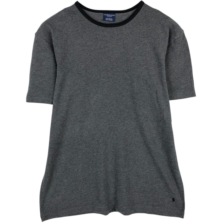 Ralph Lauren POLO RALPH LAUREN SLEEPWEAR Plain T-shirt, Men's Size L (approx.) cotton Charcoal Vintage Second Hand