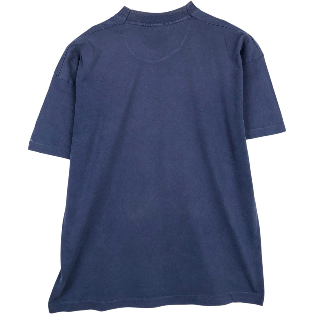 90'S Fruit of the Loom Short-Sleeve Printed T-Shirt, Men's Size XL (Equivalent), Vintage cotton navy blue type Vintage Second Hand