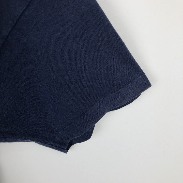 90'S Fruit of the Loom Short-Sleeve Printed T-Shirt, Men's Size XL (Equivalent), Vintage cotton navy blue type Vintage Second Hand
