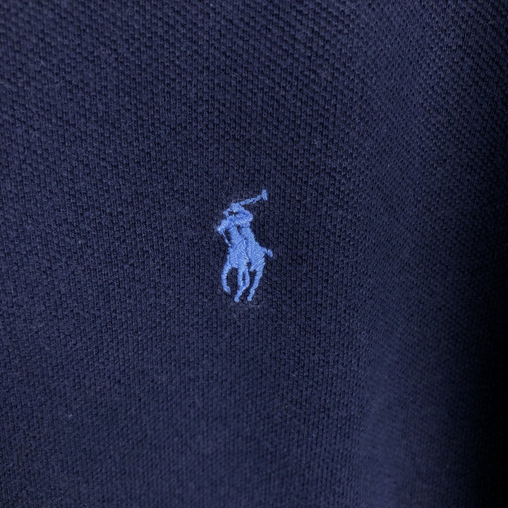 Ralph Lauren POLO by Ralph Lauren short sleeve one point logo T-shirt men's L size cotton navy blue type Vintage Second Hand