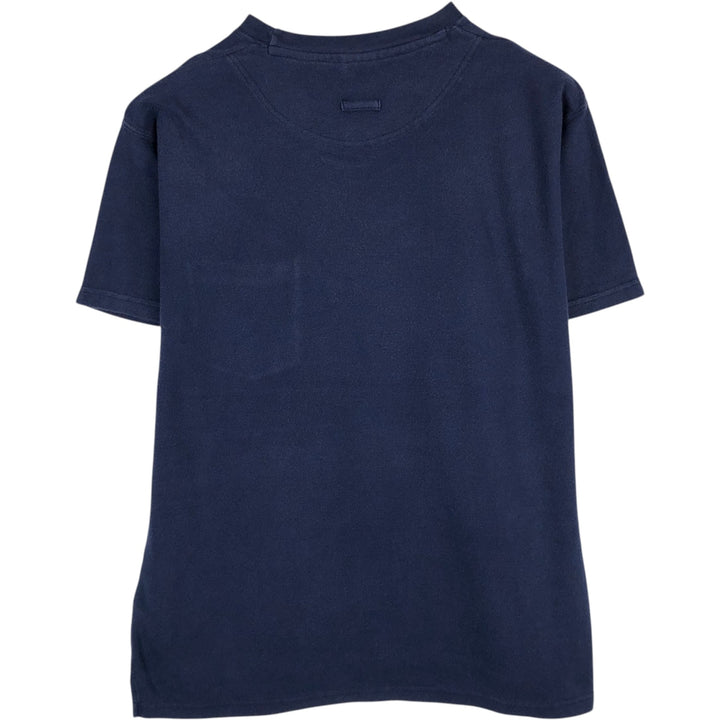 90'S Columbia Short-Sleeve Pocket T-Shirt, Men's Size XL (Equivalent), Vintage cotton navy blue type Vintage Second Hand