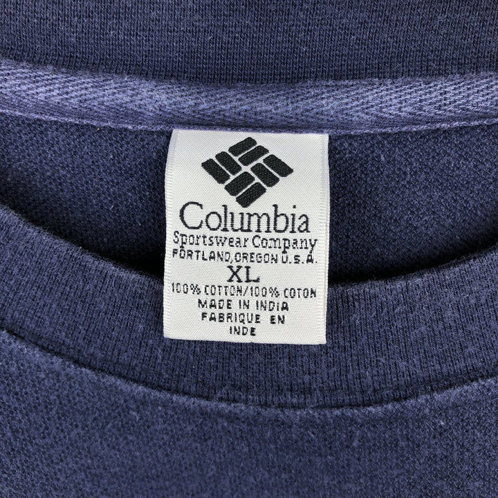 90'S Columbia Short-Sleeve Pocket T-Shirt, Men's Size XL (Equivalent), Vintage cotton navy blue type Vintage Second Hand
