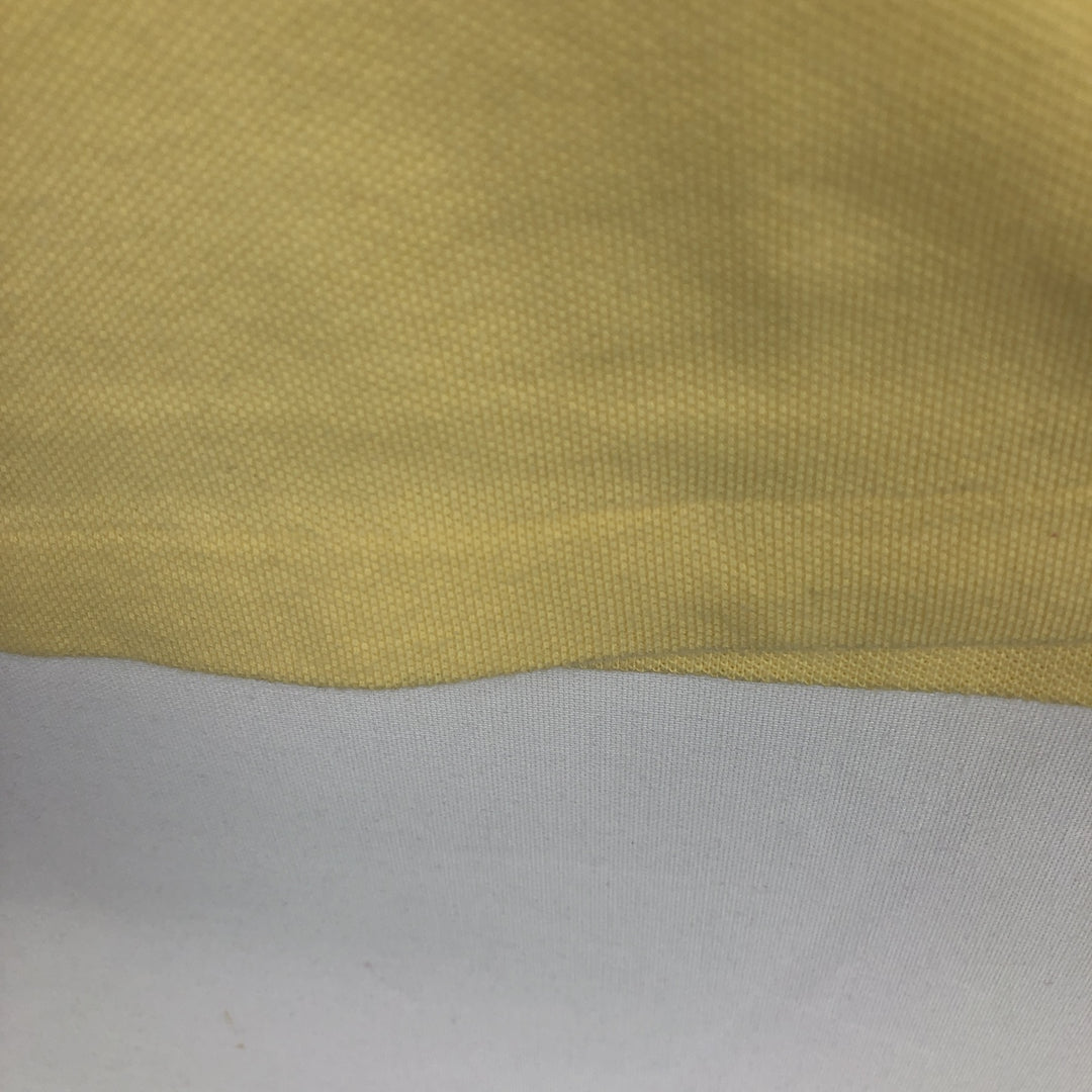 Ralph Lauren POLO by Ralph Lauren Short-Sleeve T-Shirt with One-Point Logo, Men's Size XL (approx.) cotton yellow type Vintage Second Hand