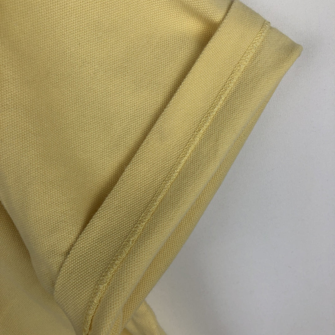 Ralph Lauren POLO by Ralph Lauren Short-Sleeve T-Shirt with One-Point Logo, Men's Size XL (approx.) cotton yellow type Vintage Second Hand