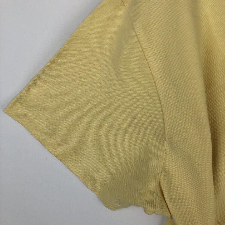 Ralph Lauren POLO by Ralph Lauren Short-Sleeve T-Shirt with One-Point Logo, Men's Size XL (approx.) cotton yellow type Vintage Second Hand