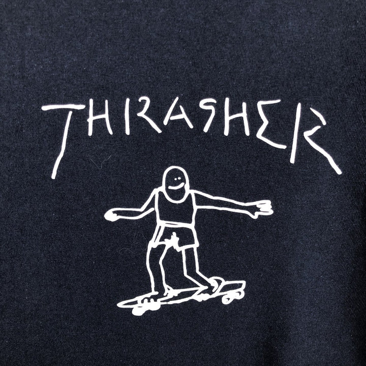 Thrasher THRASHER Short-Sleeve Printed T-Shirt, Men's Size M (approx.) cotton navy blue type Vintage Second Hand