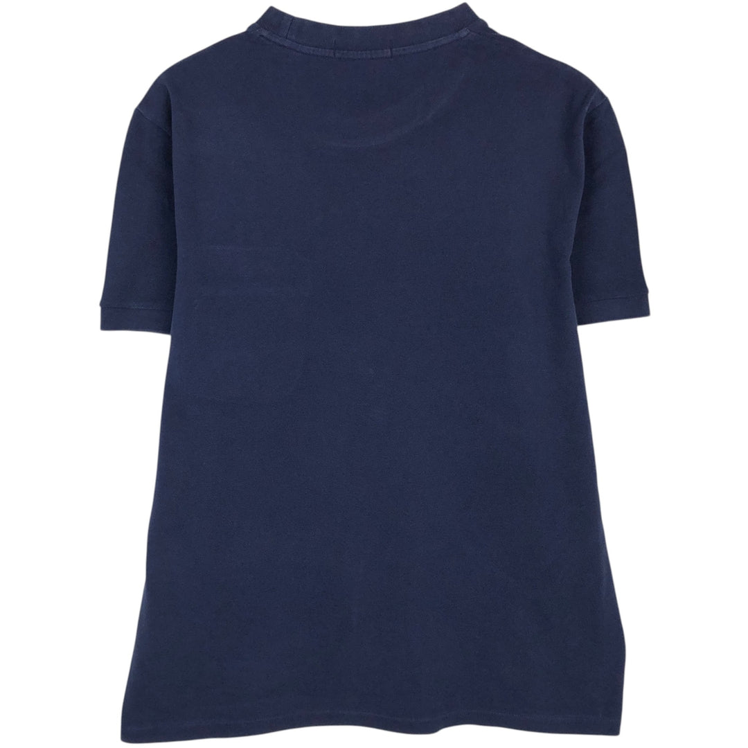 Fred Perry short-sleeved T-shirt with a single logo, men's size L (approx.) cotton navy blue type Vintage Second Hand