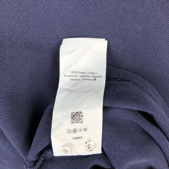 Fred Perry short-sleeved T-shirt with a single logo, men's size L (approx.) cotton navy blue type Vintage Second Hand