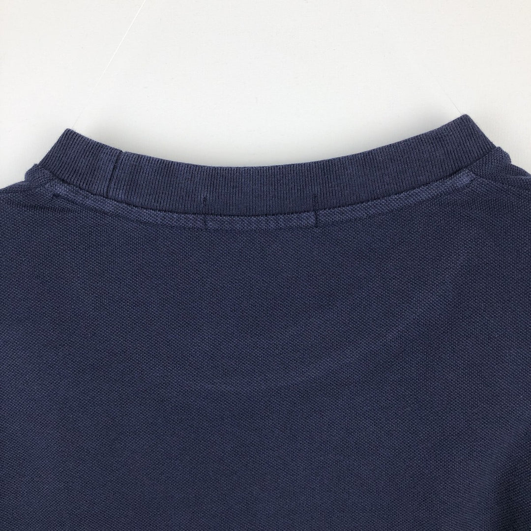 Fred Perry short-sleeved T-shirt with a single logo, men's size L (approx.) cotton navy blue type Vintage Second Hand