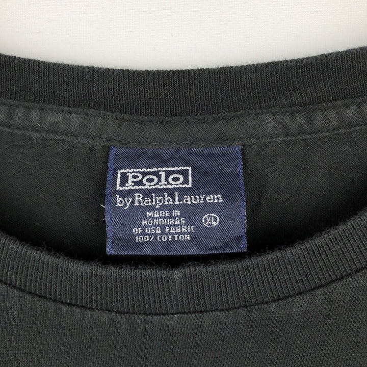Ralph Lauren POLO by Ralph Lauren short-sleeved printed T-shirt, men's size XL cotton black type Vintage Second Hand