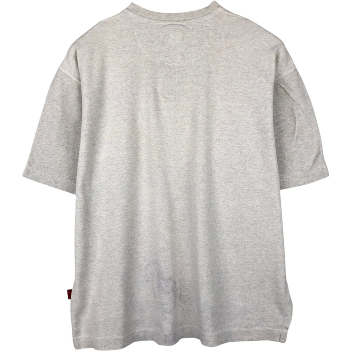 Levi's Henley Neck Thermal Short-Sleeve T-Shirt, Men's Size XL (approx.) cotton gray type Vintage Second Hand