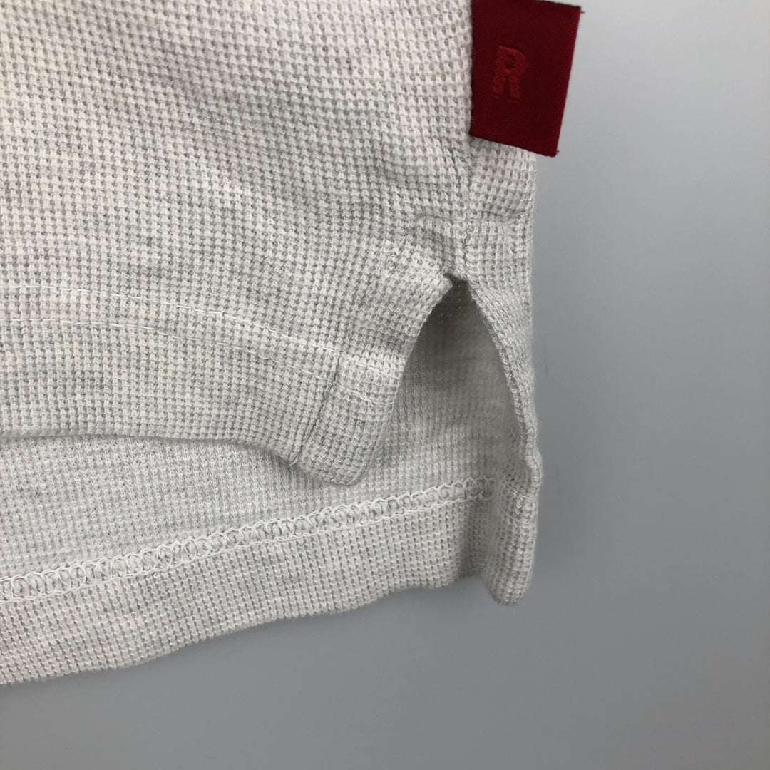 Levi's Henley Neck Thermal Short-Sleeve T-Shirt, Men's Size XL (approx.) cotton gray type Vintage Second Hand