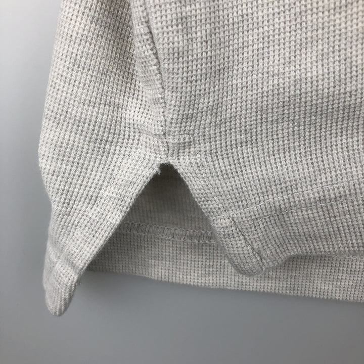 Levi's Henley Neck Thermal Short-Sleeve T-Shirt, Men's Size XL (approx.) cotton gray type Vintage Second Hand