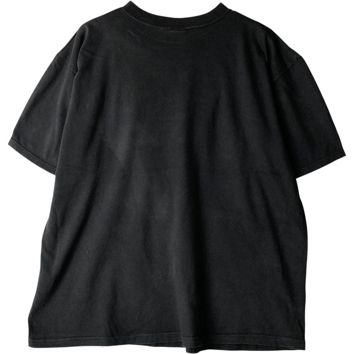 90'S Guess short sleeve printed T-shirt made in USA, men's XL size, vintage cotton black type Vintage Second Hand