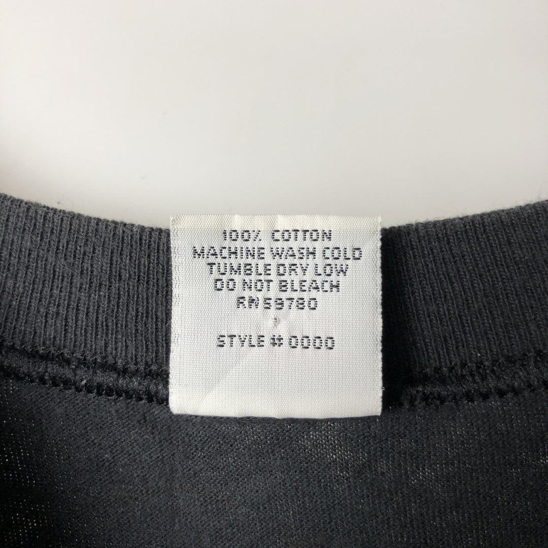 90'S Guess short sleeve printed T-shirt made in USA, men's XL size, vintage cotton black type Vintage Second Hand