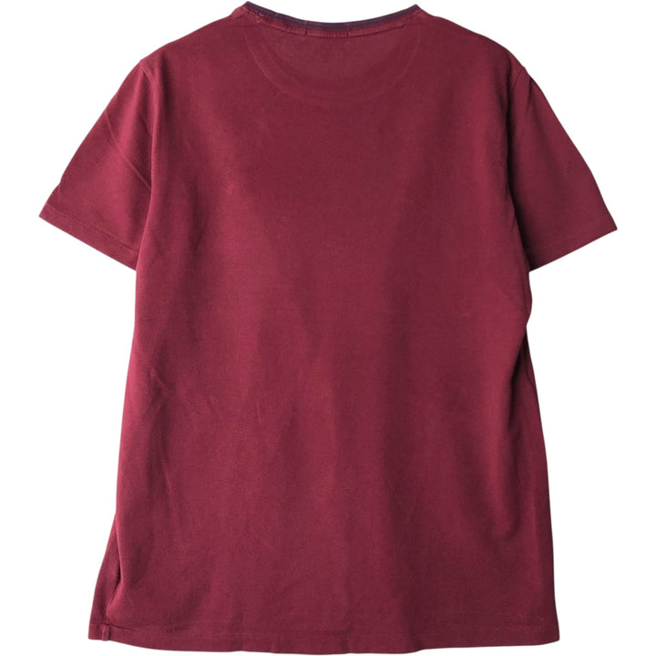 Ralph Lauren POLO RALPH LAUREN Pique short sleeve one point logo T-shirt Men's M size cotton Red type red-purple Vintage Second Hand