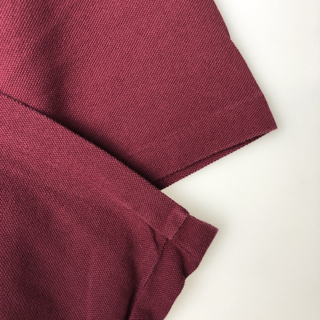 Ralph Lauren POLO RALPH LAUREN Pique short sleeve one point logo T-shirt Men's M size cotton Red type red-purple Vintage Second Hand