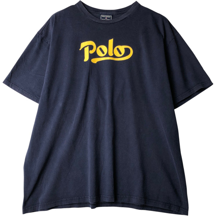 Ralph Lauren POLO SPORT Short-Sleeve Logo T-Shirt, Men's Size XL (approx.) cotton navy blue type Vintage Second Hand