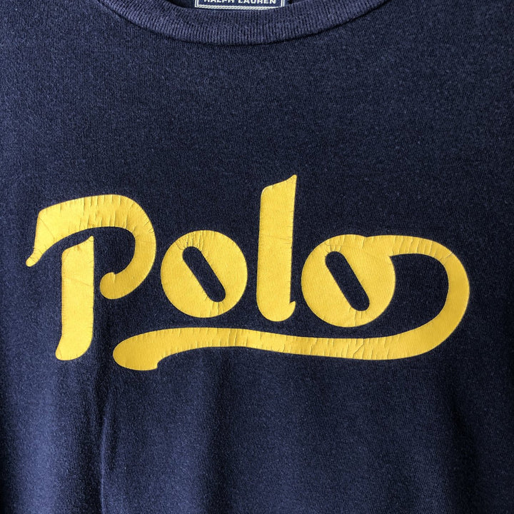 Ralph Lauren POLO SPORT Short-Sleeve Logo T-Shirt, Men's Size XL (approx.) cotton navy blue type Vintage Second Hand