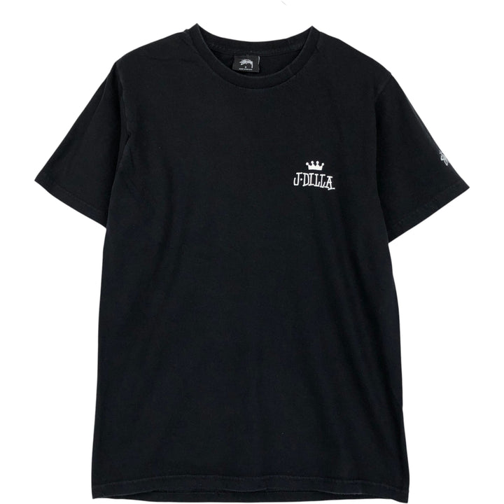 STUSSY surf skate T-shirt, size S for men cotton black type Vintage Second Hand