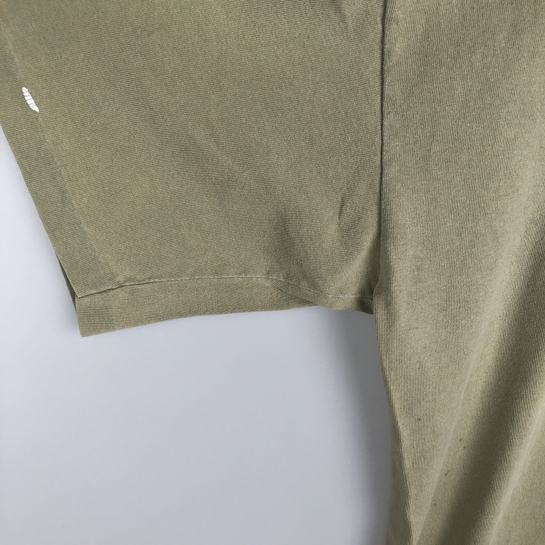 90'S FIELD and STREAM HEAVYWEIGHT Fish Print Animal T-Shirt, Made in USA, Men's Size L (Equivalent), Vintage cotton Khaki type Vintage Second Hand